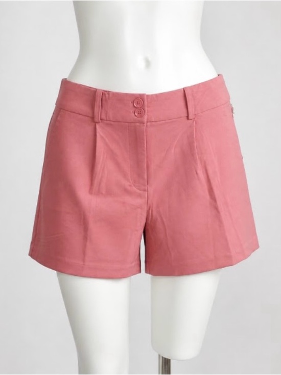 Have Pants - HAVE Women's Rose Pink Pleated Casual Dress Shorts Size L NEW